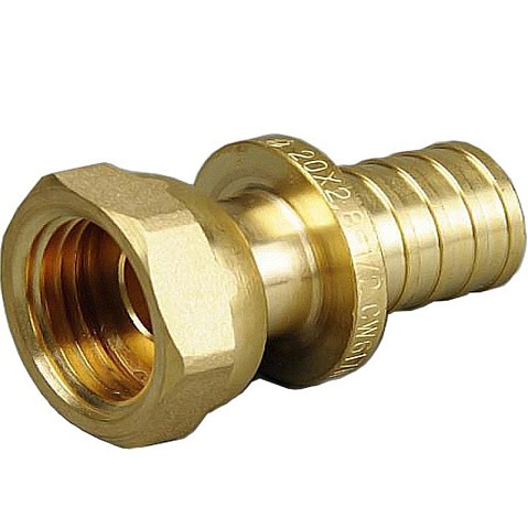 Муфта латунная для PEX труб 20-1/2'' PN 10 под надвижную гильзу ONE PLUS купить в Новосибирске | "Проконсим"