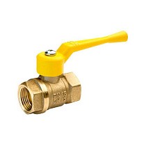 Краны латунные шаровые газовые 11Б27п DN 15-50 PN 40 рычаг муфта-муфта БАЗ А10.0 купить в Новосибирске | "Проконсим"