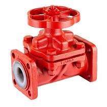 Клапаны запорные 15ч75п2 DN 15-32 PN 10  футерованный фторопластом до 110гр. купить в Новосибирске | "Проконсим"