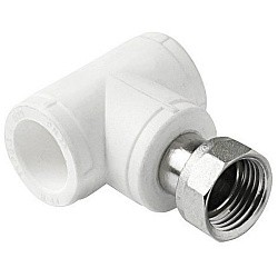 Распродажа! Тройник комбинированный ПП 32-1 1/4'' PN 25 с накидной гайкой белый Pro Aqua PA29119  (251439411) со склада Проконсим в Новосибирске