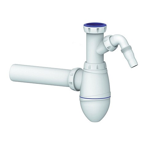 Сифон для умывальника Unicorn А510V, 40х40 прямой отвод, 1 1/2'' х40 с отводом для стиральной машины преходник 40х32 купить в Новосибирске | "Проконсим"