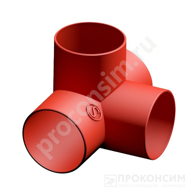 Цена по запросу.  Под заказ. Крестовина чугунная SML 88гр. DN 100-100-100 двухплоскостная безраструбный (261700710) со склада Проконсим в Новосибирске