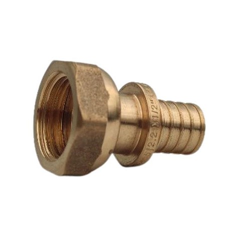 Муфта латунная для PEX труб  25-3/4''  PN 16  под надвижную гильзу с накидной гайкой  РосТурПласт купить в Новосибирске | "Проконсим"