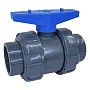 Кран шаровый клеевой НПВХ DN 50 PN 16 уплотнение EPDM/TPV черный Aquaviva AQVBVD50 купить в Новосибирске | "Проконсим"