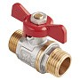 Кран латунный шаровой MVI AquaHit BV.315.04 DN 15 PN 25 бабочка штуцер-штуцер полнопроходной никелированный купить в Новосибирске | "Проконсим"
