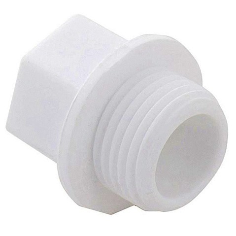 Заглушка резьбовая ПП  1/2'' PN 25 с наружной резьбой белая VALFEX  купить в Новосибирске | "Проконсим"