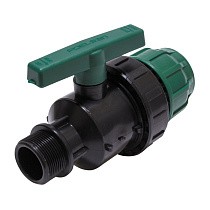 Кран шаровый ПЭ PN 10 компрессионные комбинированный обжимное-щтуцер купить в Новосибирске | "Проконсим"