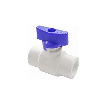 Краны шаровые ПП DN 20-25 PN 25 полупроходные белые с синей ручкой Valfex купить в Новосибирске | "Проконсим"