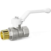 Краны латунные шаровые DN 15-50 PN 25-40 никелированные рычаг белый муфта-штуцер LD Pride 47.303 купить в Новосибирске | "Проконсим"