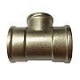 Тройник латунный никелированный DN 25-20-25 PN 40 муфта-муфта-муфта переходный