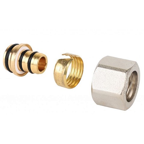 Евроконус латунный для PEX и МП-труб 16х2,0-1/2'' обжимной c накидной гайкой MVI MC.412.04 купить в Новосибирске | "Проконсим"