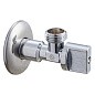 Кран латунный шаровой угловой MVI BV.464 DN 15-15 PN 10 хромированный штуцер бабочка купить в Новосибирске | "Проконсим"