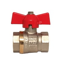 Краны латунные шаровые DN 15-25 PN 25 бабочка муфта-муфта SGL prof купить в Новосибирске | "Проконсим"
