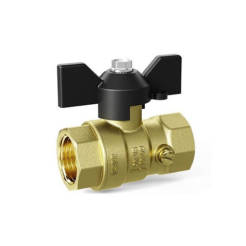 Кран латунный шаровой DN 15 PN 16 под манометр G1/2''-М20х1,5'' муфта-муфта бабочка LD Pride 44.340.15.20 купить в Новосибирске | "Проконсим"