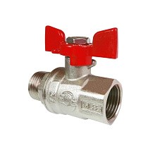 Краны латунные шаровые усиленные 11Б27фт1М DN 15-25 PN 40-63 никелированные муфта-штуцер бабочка Valfex Premium.218.NB1 купить в Новосибирске | "Проконсим"