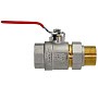 Краны латунные шаровые DN 32 PN 40 никелированный рычаг американка РИДАН BVR-FR купить в Новосибирске | "Проконсим"