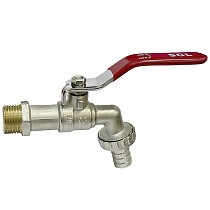 Краны водоразборные DN 15-20 PN 10 никелированные под шланг рычаг SGL купить в Новосибирске | "Проконсим"
