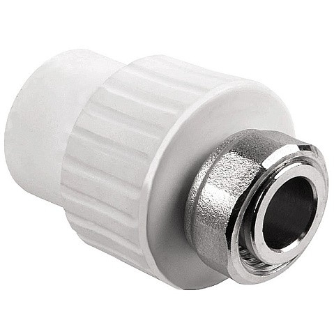 Муфта комбинированная ПП 32-1 1/4'' PN 25 с накидной гайкой белая РТП 14620 купить в Новосибирске | "Проконсим"