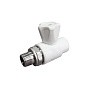 Кран шаровой для радиатора ПП 25-3/4'' PN 25 прямой с американкой белый VALFEX  купить в Новосибирске | "Проконсим"