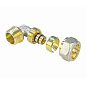 Угольник латунный для PEX труб 16-1/2'' PN 10 обжимной никелированный Valfex VF.352.N  купить в Новосибирске | "Проконсим"