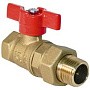 Кран латунный шаровой 11Б27п1 DN25 PN40 бабочка американка БАЗ Standart