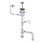 Сифон для мойки Unicorn В435V, 40х50 гибкий отвод, 3 1/2'' х40 с отводом для стиральной машины, прямоугольный перелив купить в Новосибирске | "Проконсим"