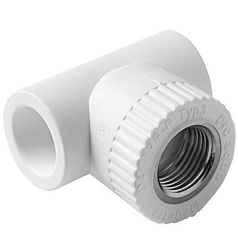 Тройник комбинированный ПП 32-1/2'' PN 25 с внутренней резьбой белый Pro Aqua PA24015 купить в Новосибирске | "Проконсим"