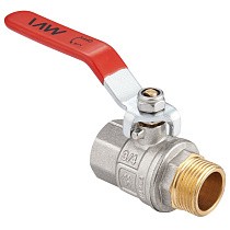 Краны латунные шаровые DN 15-50 PN 40 никелированные рычаг муфта-штуцер MVI BV.512 купить в Новосибирске | "Проконсим"