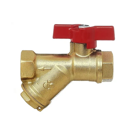 Краны латунные шаровые DN 15-20 PN 25 с фильтром бабочка муфта-муфта БАЗ КФ.А30.1 купить в Новосибирске | "Проконсим"