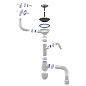 Сифон для мойки Unicorn В427, 40х50 гибкий отвод, 3 1/2'' х40 с отводом для стиральной машины, круглый и прямоугольный перелив купить в Новосибирске | "Проконсим"