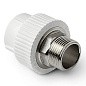 Муфта комбинированная ПП 40-1 1/4'' PN 25 под ключ с наружной резьбой белая Pro Aqua PA23520P купить в Новосибирске | "Проконсим"