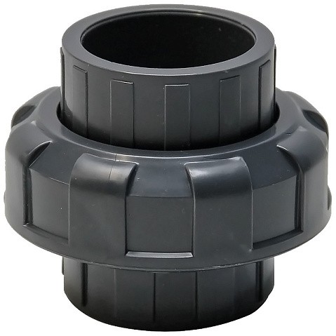 Муфта разборная НПВХ DN 20 PN 16 клеевая уплотнение EPDM черная Aquaviva BOD0200 купить в Новосибирске | "Проконсим"