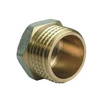 Заглушки латунные DN 15-50 PN 40 никелированные штуцерные купить в Новосибирске | "Проконсим"