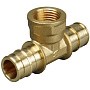Тройник латунный для PEX-PEX труб 16-1/2''-16 PN 10 OP под надвижную гильзу с внутренней резьбой ONE PLUS