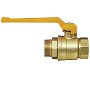Кран латунный шаровой газовый 11Б27п DN40 PN40 рычаг муфта-штуцер БАЗ Standart