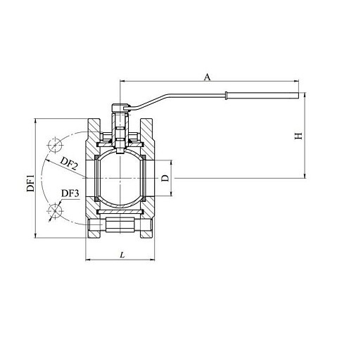 Кран стальной шаровой разборный BREEZE 11с42п, DN 100 PN 16, 125мм, стандартнопроходной, фланцевый с ручкой купить в Новосибирске | "Проконсим"