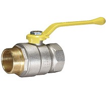 Краны латунные шаровые газовые DN 15-50 PN40 никелированные рычаг муфта-штуцер Temper серия 83 ГОСТ Р 59553 купить в Новосибирске | "Проконсим"