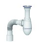 Сифон для умывальника Unicorn А120, 40х50 гибкий отвод, 1 1/2'' х40 чаша из нержавеющей стали  купить в Новосибирске | "Проконсим"