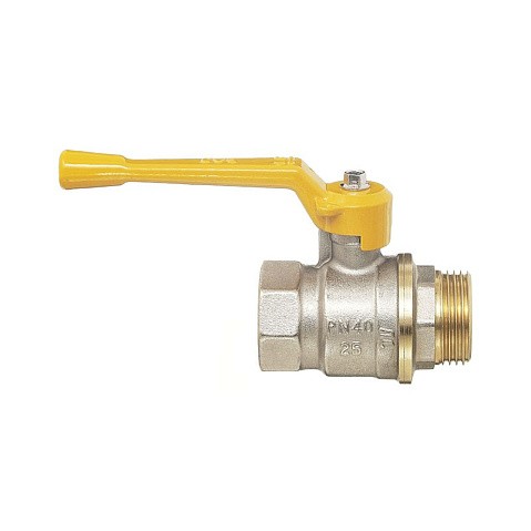 Краны латунные шаровые газовые 11Б27п DN 15-40 PN 40 никелированные рычаг муфта-штуцер БАЗ А11.0.Н купить в Новосибирске | "Проконсим"