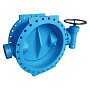 Затвор дисковый поворотный DN 125 PN 16 фланцевый с 2-эксцентриситетом c редуктором FAF 38000125