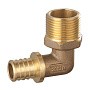 Угольник латунный для PEX DN 20 с наружной резьбой 3/4'' под надвижную гильзу PLP купить в Новосибирске | "Проконсим"