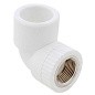 Угольник комбинированный ПП 20-1/2'' PN 25 с внутренней резьбой белый РТП 10790 купить в Новосибирске | "Проконсим"