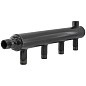 Коллектор распределительный стальной DN50 PN16 вход 50-20 12 выходов НР 3/4'' выход под кран Маевского и импульсную трубку, левосторонний PLP купить в Новосибирске | "Проконсим"